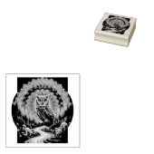 Tampons Encreurs Chouette psychédélique Mandala - Trippy Forest Art (Tamponné)