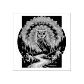 Tampons Encreurs Chouette psychédélique Mandala - Trippy Forest Art (Impression)