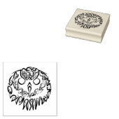 Tampons Encreurs Chouette tribale noire et blanche (Tamponné)