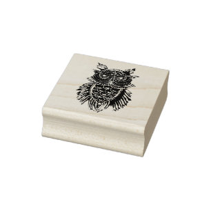 Tampons Encreurs Chouette tribale primitive