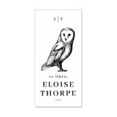 Tampons Encreurs Chouette vintage & Initiales Ex Libris Livre (Impression)
