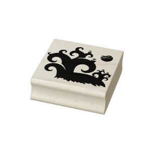 Tampons Encreurs Chouettes et timbre d'art de la silhouette lune