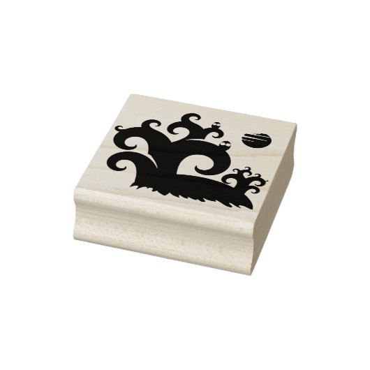 Tampons Encreurs Chouettes et timbre d'art de la silhouette lune (Tampon)