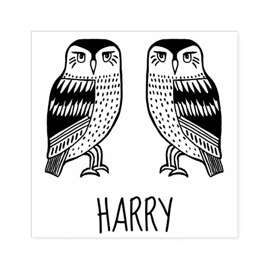 Tampons Encreurs Chouettes mignonnes à mâcher Oiseaux PERSONNALISER (Impression)