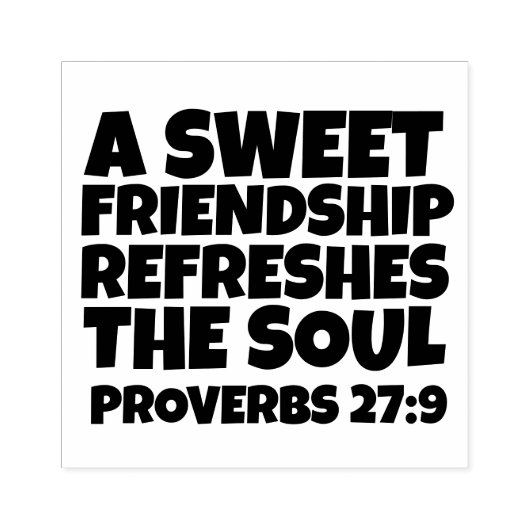 TAMPONS ENCREURS CHRISTIAN RUBER STAMPS SWEET AMIENDSHIP PROVERBS (Impression)