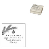 Tampons Encreurs Christmas Bauble Elegant Script Retourner l'adress (Tamponné)