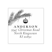 Tampons Encreurs Christmas Bauble Elegant Script Retourner l'adress (Impression)