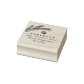 Tampons Encreurs Christmas Bauble Elegant Script Retourner l'adress (Tampon)