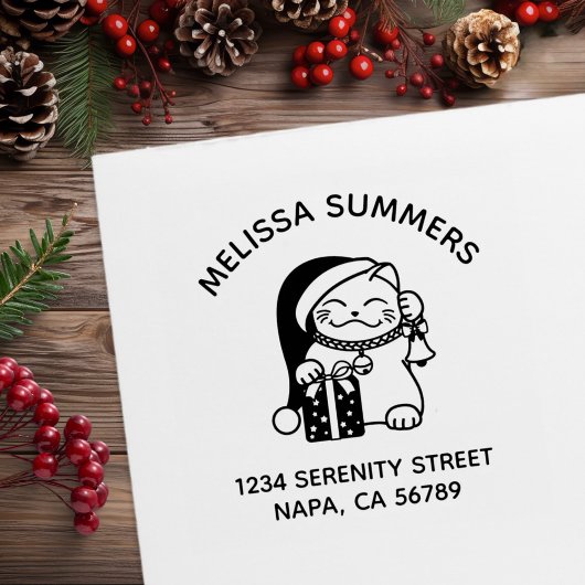 Tampons Encreurs Christmas Cat Arch Address