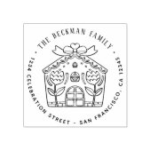 Tampons Encreurs Christmas Gingbread Fête de Noël Adresse de retour (Impression)