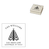 Tampons Encreurs Christmas Pine Tree Family Name Return Address (Tamponné)