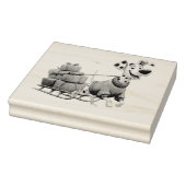 Tampons Encreurs Christmas puppy with Sled (Tampon)