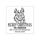 Tampons Encreurs Christmas Ragamuffin Chat Adresse de retour (Impression)