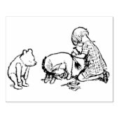 Tampons Encreurs Christopher Robin mettant la queue d'Eeyore (Impression)