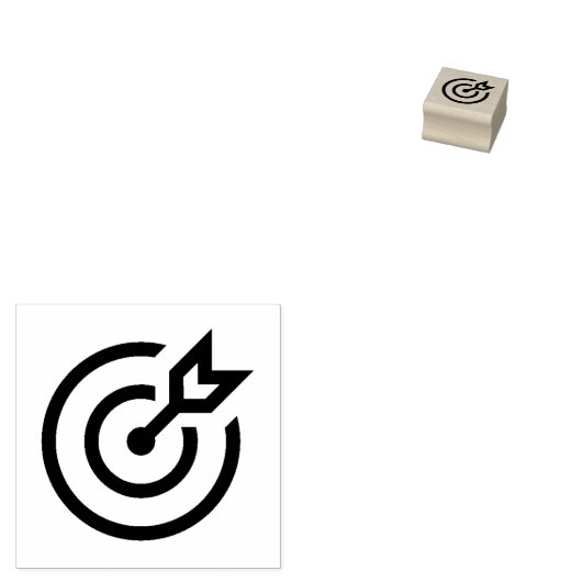 Tampons Encreurs "Cible avec flèche" Timbre en caoutchouc (Tamponné)