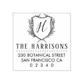 Tampons Encreurs Cimier Botanique Monogramme personnalisé et adress (Impression)