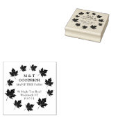 Tampons Encreurs Circle of Maple Feuilles Adresse de retour personn (Tamponné)