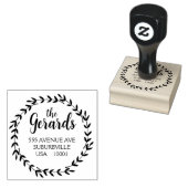 Tampons Encreurs Circle Wreath Branches Custom Rubber Stamp (Tamponné)