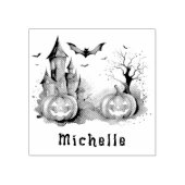 Tampons Encreurs Citrouille Éffrayant moderne personnalisé Maison h (Impression)