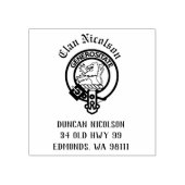 Tampons Encreurs Clan Nicolson Crest Badge personnalisable (Impression)