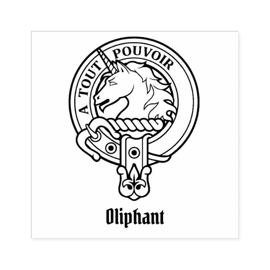 Tampons Encreurs Clan Oliphant Crest Timbre en caoutchouc (Impression)
