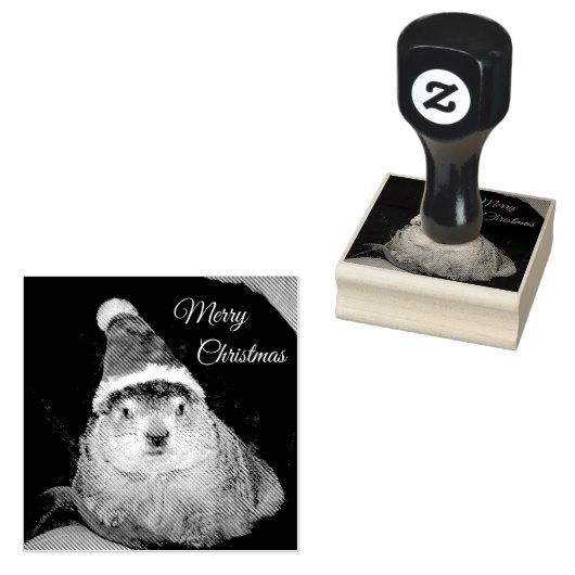 Tampons Encreurs Clara Claus Groundhog Timbre en caoutchouc de Noël (Tamponné)