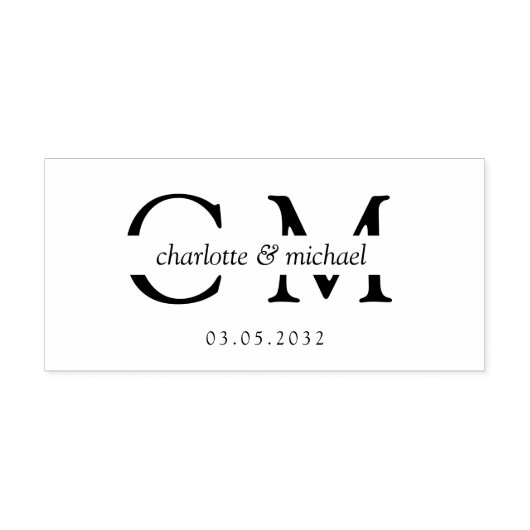 Tampons Encreurs Classé, minimal, monogramme (Impression)