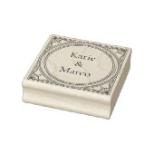 Tampons Encreurs Classic Art Deco Wooden Couple's Names (Tampon)