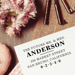 Tampons Encreurs Classic Bold Formal Future M & Mme Adresse de reto