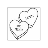 Tampons Encreurs Classic Custom Valentine Candy Hearts en caoutchou (Impression)