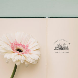 Tampons Encreurs Classic Élégant De La Bibliothèque De Nom Personna