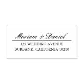 Tampons Encreurs Classic Elegant Script Nom Mariage Adresse de reto (Impression)