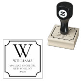 Tampons Encreurs Classic Family Monogramme Custom Rubber Timbre (Tamponné)