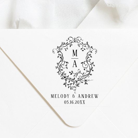 Tampons Encreurs Classic Floral Crest Wedding