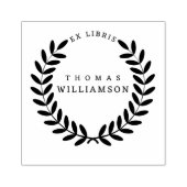 Tampons Encreurs Classic Laurel Wreath Nom personnalisé Ex Libris L (Impression)