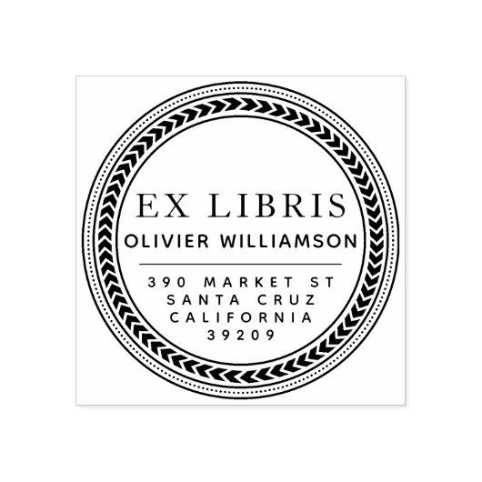 Tampons Encreurs Classic Masculine Frame Ex Libris Plaque (Impression)