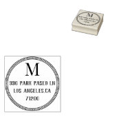 Tampons Encreurs Classic Monogramme Sceau Rond Adresse de retour en (Tamponné)