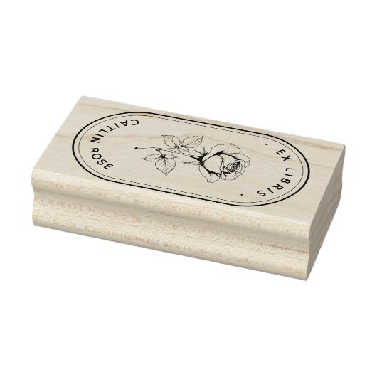 Tampons Encreurs Classic Rose Wooden Ex Libris Art Stamp (Tampon)