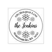 Tampons Encreurs Classic Snowflake Noël Holiday Adresse de retour (Impression)