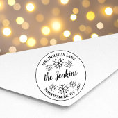 Tampons Encreurs Classic Snowflake Noël Holiday Adresse de retour