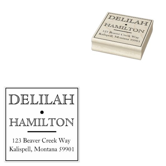 Tampons Encreurs Classic Styled Adresse de retour Art Timbre (Tamponné)