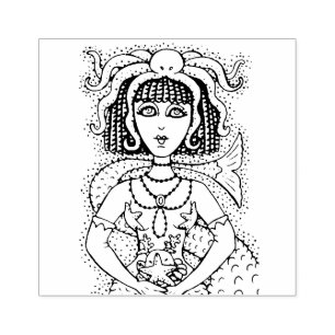 TAMPONS ENCREURS CLEOPATRA OCTOPUS MERMAID, IMAGINAIRE GOTH SIREN