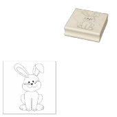 Tampons Encreurs Clipart blanche de lièvre (Tamponné)
