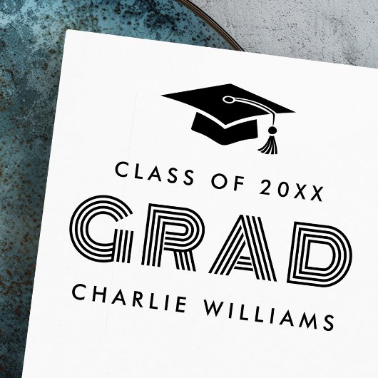 Tampons Encreurs Clôture d'études Étudiant moderne Classe de nom de