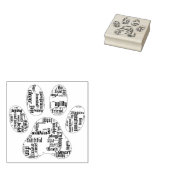 Tampons Encreurs Clouage de mots empreintes de pattes (Tamponné)