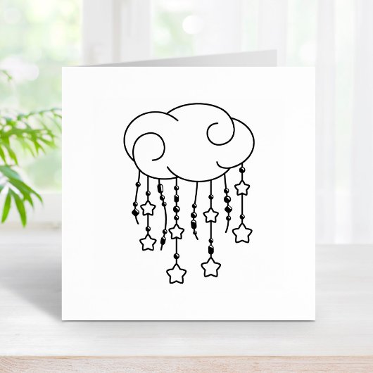 Tampons Encreurs Cloud Beads Stars Baby shower mobile