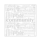 Tampons Encreurs Cloud de mot communautaire LGBTQ+ SlipperyJoe (Impression)