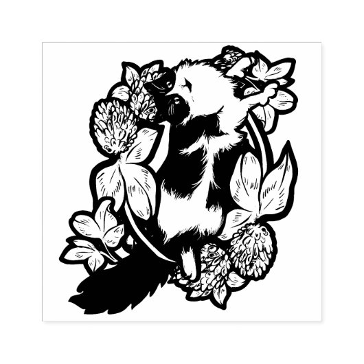 Tampons Encreurs Clover Tuxedo Chat Floral Chats (Impression)