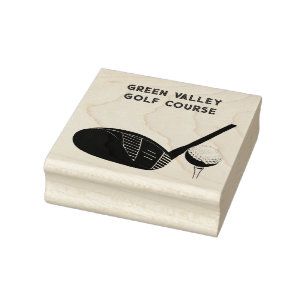 Tampons Encreurs Club de golf et balle de golf avec texte personnal