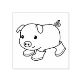 Tampons Encreurs Cochon de porc mignon en bottes en caoutchouc (Impression)